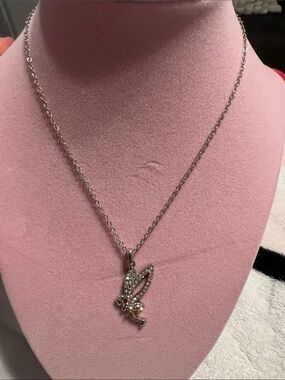 Silver Crystal tinker bell Pendant Necklace - Women Jewelry